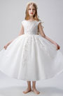 Cap Sleeves Children Wedding Flower Girl Dress