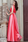 V-Cut Ремни Градиент Цвета Подружка Невесты Дресс