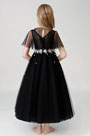 Black Handmande Children Wedding Flower Girl Dress