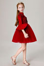 High Neck Children Wedding Flower Girl Dres