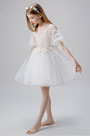 Round Neck Children Wedding Flower Girl Dress