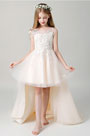 V-cut Children Wedding Flower Girl Dress