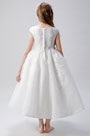 Cap Sleeves Children Wedding Flower Girl Dress