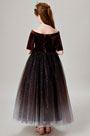 Shiny Off Shoulder Children Wedding Flower Girl Dress