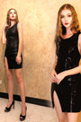 Sexy Black Sequins Night Party Cocktail Dress