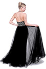 Sexy Black Halter Beads Halter Overlay Party Ball Dress