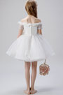 Off Shoulder Children Wedding Flower Girl Dress