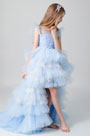 Princess Blue Multi-layer Flower Girl Dress