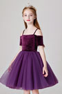 Lovely Purple Children Wedding Flower Girl Dress