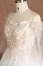 Princess Plus Size A-line Wedding Dress with Train