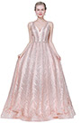 Розовое Вечернее Платье с Бисерами