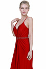 Спагетти Ремни V-Cut Красное Вечернее Платье
