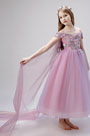 Off Shoulder Children Wedding Flower Girl Dress