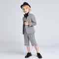 New Classic Light Grey 4 Pieces Fit Suit Boys Suit