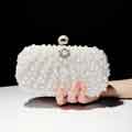 Womens Full Beaded Artificial Pearls Handbag Wedding Party Bag