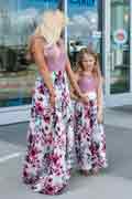 Neue Mama und Mich Boho Blumen Sommer Strand Kleid