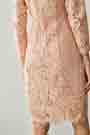 Robe de Jour / Soirée en Dentelle Rose à Encolure Ronde
