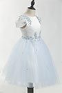 Beadings Cap Sleeves Children Wedding Flower Girl Dress