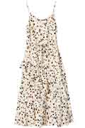 2021 Summer Women’s Ruffle Midi Dress Leopard Floral Dress
