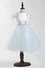 Beadings Cap Sleeves Children Wedding Flower Girl Dress