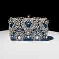 New Floral Crystal Clutch Women's Bag Evening Handbag