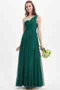 Green One Shoulder Chiffon Wedding Bridesmaid Dresses