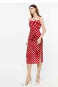 New Summer Spaghetti Red Polka Dot Dress Pencil Dress