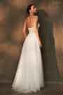 Robe de Mariée En Tulle Blanche Avec Des Perles