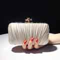 Pleated Trim Evening Clutch Evening Bag