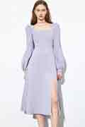 Women's Prom Dresses Long Sleeves Simple Evening Gowns Maxi Dress