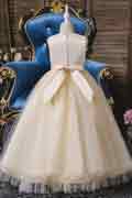 Girls Princess Flower Dress Kids Prom Puffy Ball Gowns