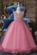 Girls Princess Flower Dress Kids Prom Puffy Ball Gowns