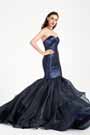 Blaues Partykleid mit Schatzkorsett Abendkleid-