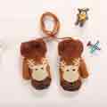 Winter Outdorr Knitted Kid's Glovers with Cute Elk