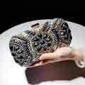 Crystal Beaded Clutch Evening Bags for Women Formal Bridal Wedding