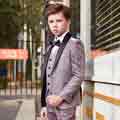 New Notch Lapel 5 Pieces Ticket Pocket Boys Suit
