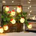 Santa Claus Christmas Window Hanging Festive Decoration Lights