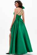 Robe de Bal Longue Verte à Une Bretelle