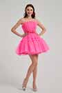 Lovely Hot Pink Star Red Carpet Cocktail Party Dress