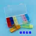 Plastic box with 21 grids with independent lid Colorful Medicine Box