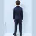 New Navy Blue 4 Pieces Suit Set Boys' Suit