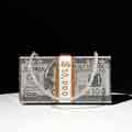 Dollars Crystal Clutch Purses for Women Evening Party