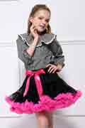 Mädchen weicher flauschiger Tüll mit Schleife Tutu Rock