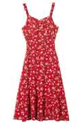 New Floral Print Summer Beach Dress Chiffon Party Gown