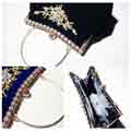Velvet Crystal Evening Handbag Clutch Purse