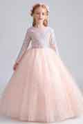 Sparkle Sequins Beads Tulle Wedding Flowergirl Dress