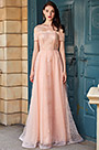 Neu Orange-Rosa lang Pailletten Party Abendkleid