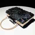Women's Black Elegant Floral Lace Evening Clutch
