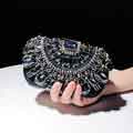 Crystal Beaded Rhinestone Clutch Purse Wedding Party Handbag