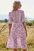 Women Summer Beach Dress Floral Print Holiday Maxi Dress